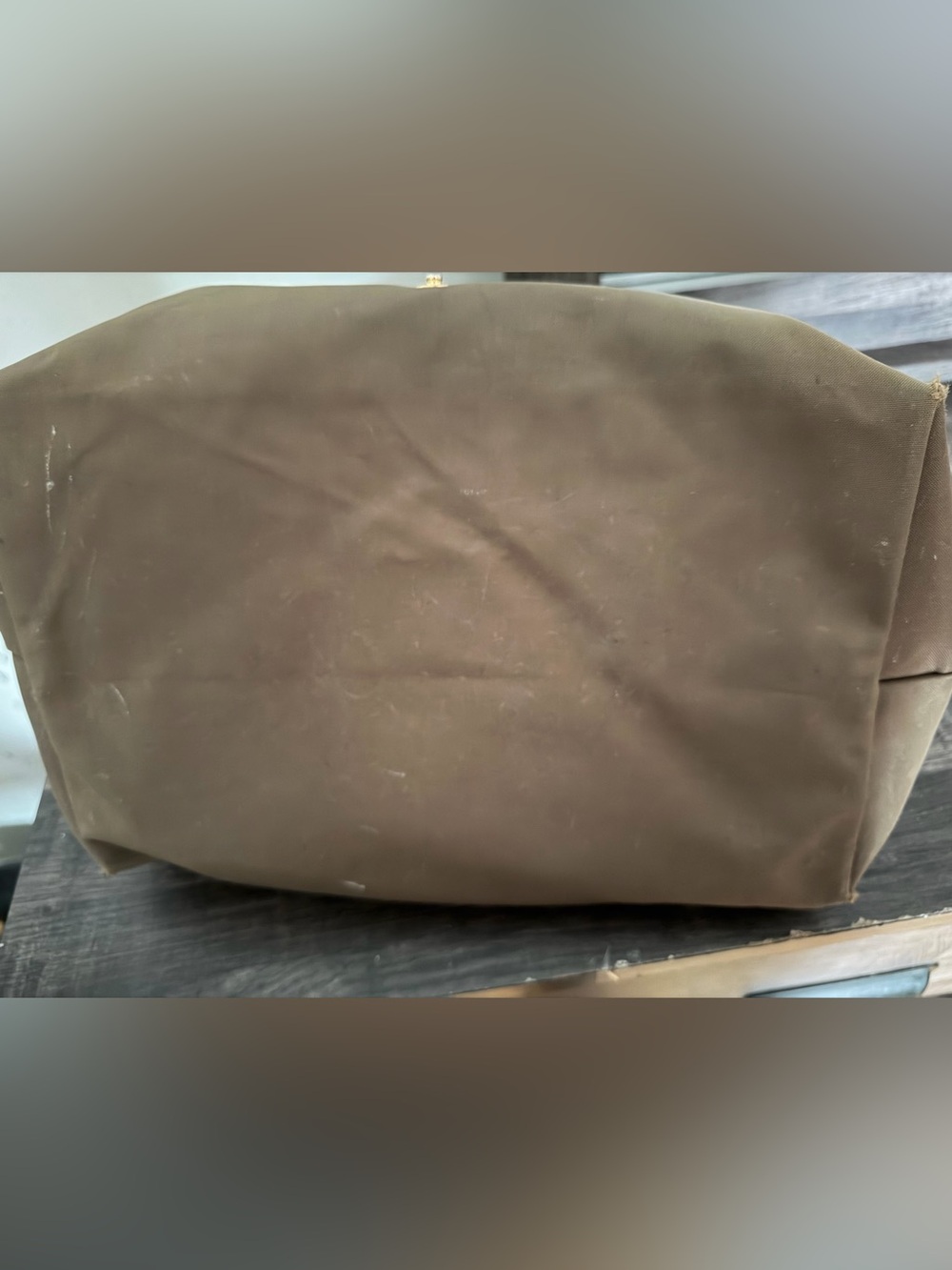 Longchamp Brown Nylon Tote with Tan Leather Trim - Picture 6 of 7